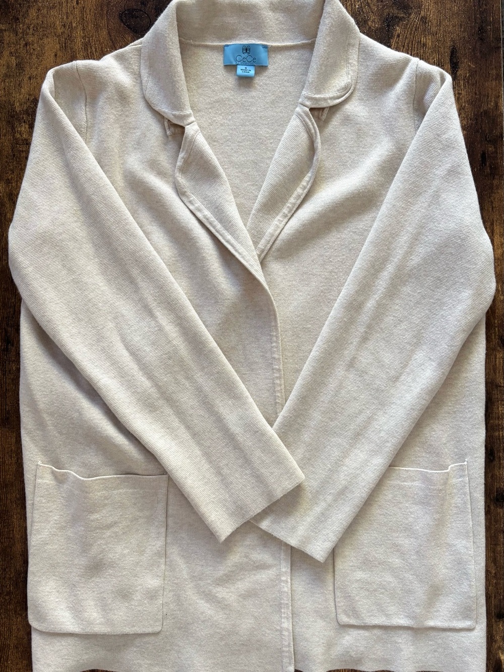 CeCe Cream‎ Open-Front Blazer Cardigan